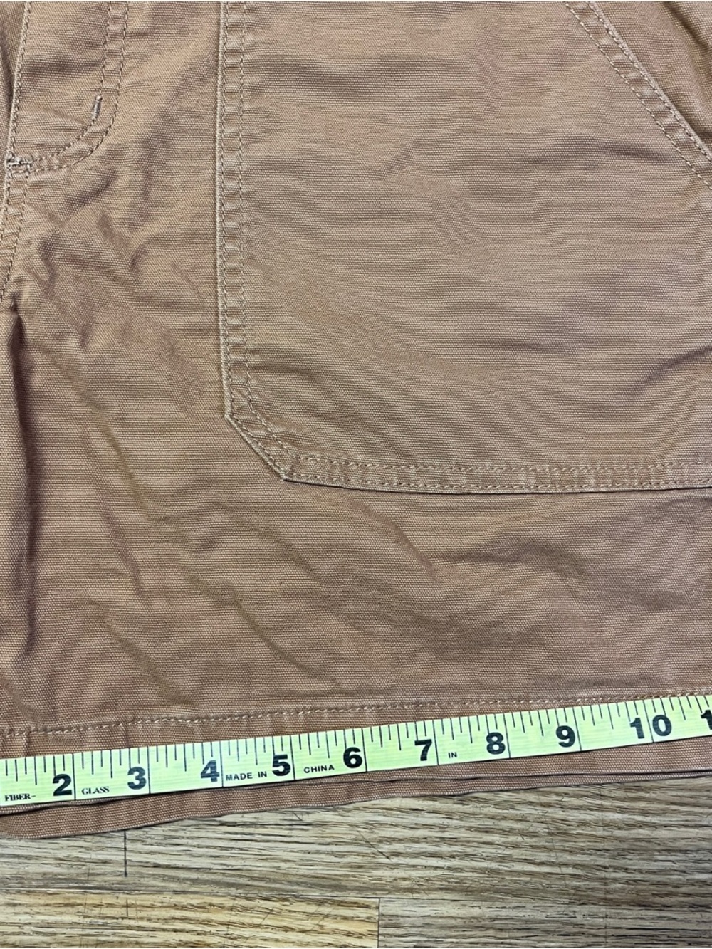 Womens Carhartt Rugged Flex Relaxed Fit Canvas Brown Shortalls Overalls Large - Picture 10 of 10